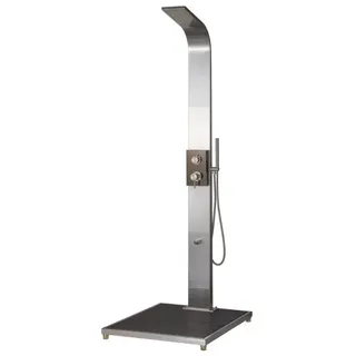 Gartendusche HELENA 2.0 mit WPC Plattform anthrazit V4A