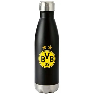 BVB Borussia Dortmund BVB-Isolierflasche 0,5L, Edelstahl, spülmaschinenfest, Schwarz/Gelb