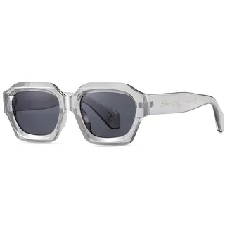 SHEEN KELLY Retro Sonnenbrille Orange Dick Sechseckig für Herren Damen Trendig übergroß Quadratisch Klobig Schwarz 90er Jahre Brille
