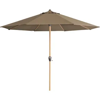 Doppler Sonnenschirm , Eschefarben, Greige , Textil , 350x350 cm , lichtecht, regenabweisend, UV-beständig , Sonnenschutz, Sonnenschirme