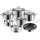 Diamant Topf-Set 7-tlg. Dampfgareinsatz + Bratentopf + Fleischtopf + Bratpfanne + Stieltopf