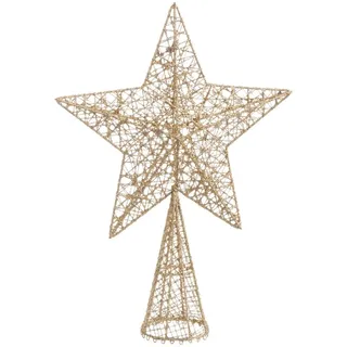 BigBuy Christmas Weihnachtsstern Gold Metall 20 x 6 x 28 cm