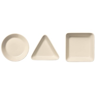 Iittala Teema Mini-Servierset Leinen 3-teilig aus Porzellan in der Farbe Beige, Maße: 13,4cm x 40,3cm x 4,8cm, 1062401