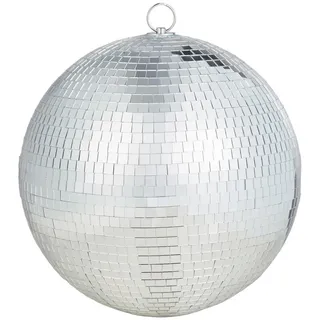 Butlers Deko-Kugel Disco - Glas/Kunststoff - Silber , Silberfarben , Glas, Kunststoff , 28x28x28 cm , Dekoration