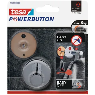 Tesa Powerbutton Haken Universal chrom