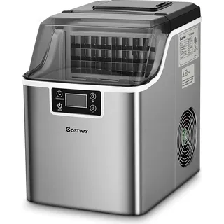 Costway 3,2L Eiswürfelmaschine Ice Maker, Eismaschine Eiswürfelbereiter inkl. Schaufel Timer