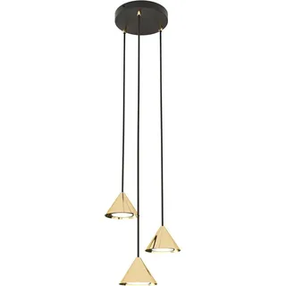 Elit minimalistische Pendelleuchte 3-flammig gold - Schwarz