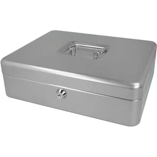 Westcott Geldkassette abschließbar (groß, 30 cm) Silber
