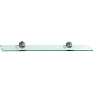 Saphir Ablageelement "Quickset 955 Glasablageboden für Wand, 72 cm breit" inkl. Befestigung, Wandregal aus Glas, Ablage, transparent