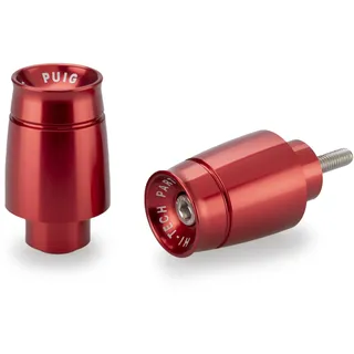 Puig 22127R Lenkergewichte Modell Sport; hergestellt aus hochwertigem CNC-gefrästem Aluminium; minimalistisches Racing-Design, Rot