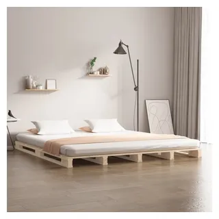 vidaXL Palettenbett 160x200 cm Massivholz Kiefer