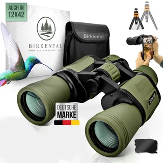 Birkental Fernglas Erwachsene 10x50 inkl. Zubehör-Anfänger und Profis-HD Zoom,wasserdicht,leicht,kompakt-auch für Brillenträger (Grün)
