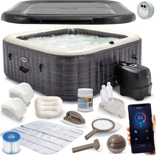 Aufblasbarer Whirlpool mit Hydromassage für 6 Personen INTEX 28452 Hydromassage 28452NP LED-Anwendung