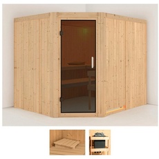 Bild Sauna »Marit«, (Set), ohne Ofen beige