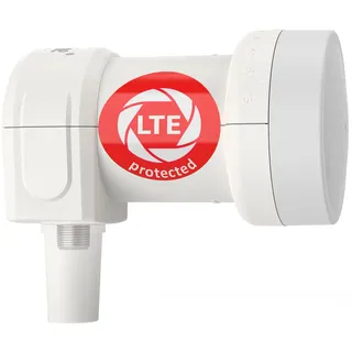 DUR-line +Ultra Single LNB - 1 Teilnehmer weiß - mit LTE-Filter [ Test SEHR GUT *] 1-Fach, digital mit Wetterschutz, Full HD, 4K,Premium-Qualität