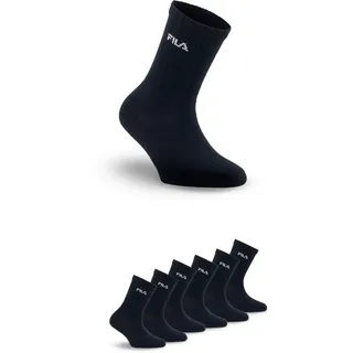 Socken FILA, Herren, Gr. 31-34, schwarz, Baumwollmischung, Socken Socken, breites Rippenbündchen, Cotton-Mix, Unisex
