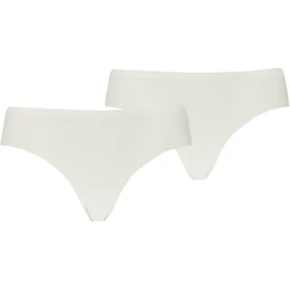 Brasilslip PUMA "PUMA WOMEN MICROFIBER BRAZILIAN BRIEFS", Damen, Gr. XL, warm weiß, Single Jersey, Obermaterial: 70% Polyamid, 30% Elasthan, körpernah, Unterhosen Brasilslip, nahtlose Ränder für eine unsichtbare Passform
