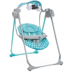 Chicco Polly Swing Up Elektronische Babywippe von Geburt bis 9 Kg, Verstellbare Babyschaukel und Automatische Wippe mit Vibration, Musik und Fernbedienung, mit Kompaktverschluss