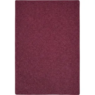 casa pura Teppich Läufer London - Meterware - Teppichläufer für Wohnzimmer, Flur, Küche - Flacher Schlingenflor (Weinrot - 80x350 cm)