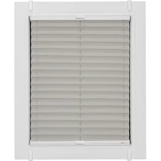 Plissee SUNLINES "One Size Style Crepe", grau (grau, weiß, weiß), B:95cm H:160cm, Obermaterial: 85% Polyester, 15% sonstige Fasern, Plissees, Plissee, Zubehörfarbe weiß, zum Klemmen