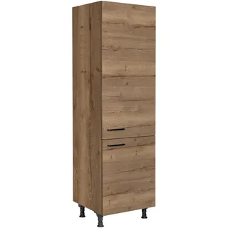 Nobilia Geräteumbauschrank , Eiche dunkel , Metall , 1 Fächer , nur wie online abgebildet bestellbar , 60x216.6x58 cm , Blauer Engel, Pefc, Goldenes M, Made in Germany, DGM-Klimapakt , Küchen, Küchenmöbel, Küchenschränke, Geräteumbauschränke