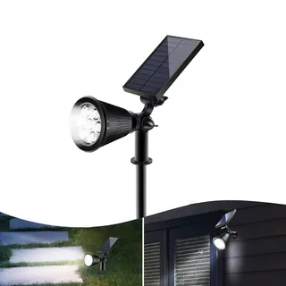 SALCAR Solarstrahler für Außen, Solarlampen für Garten mit Erdspieß, Wasserdichte Solarlampen für Außen, 1800mAh Hohe Leistungs Solarleuchte für Gärten, Sträucher und Bäume