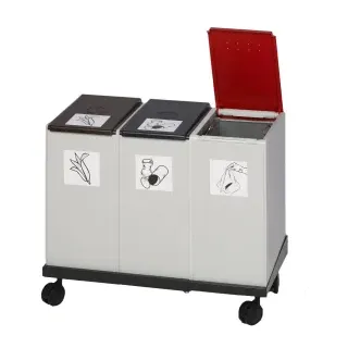 VAR Kunststoffdeckel, für Kunststoffcontainer 60 Liter, Farbe: braun