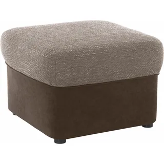 DOMO collection Polsterhocker Sarafina 61 x 40 x 61 cm Braun/Beige