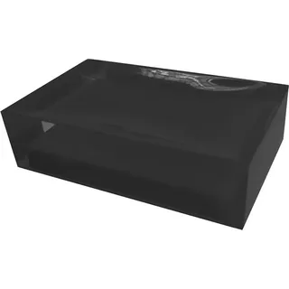 Gedy Auckland Seife, Maße und Gewicht: 3 x 11 x 7 cm & 0,15 kg, Solide Seifenschale aus hochwertigem, transparentem Harz, Schwarze Oberfläche, Design R&S, handgefertigt, 2 Jahre Garantie, einzigartig