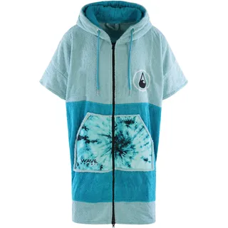 Wave Hawaii Zip Poncho Cotton Flyh, M blau