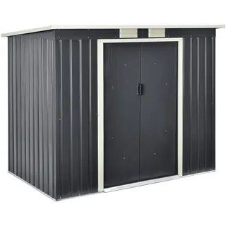 [en.casa] Gartenhaus 2,13 x 1,30 m Dunkelgrau