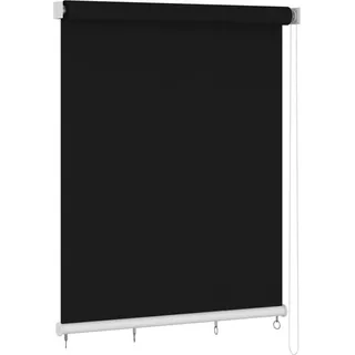 vidaXL Außenrollo 220x230 cm Schwarz - Schwarz