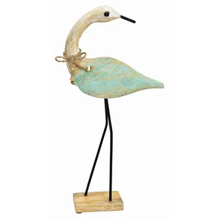 Dekostorch , Multicolor , Holz , Mangoholz , Vogel , 21x42x7 cm , zum Stellen , Dekoration, Dekofiguren & Skulpturen, Dekotiere