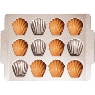 Madeleine-Form Kuchenform Muschelform Madeleine-Kuchenbackblech Antihaft-Karbonstahl französische Muschelform Gebäck Kuchenform 12 Mulden für Ofen Backen Brot Schokolade Muffin Brownie Kekse