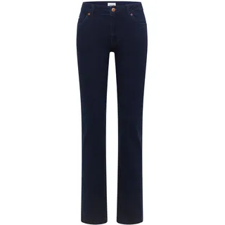 Straight-Jeans MUSTANG "Damen Style Crosby Relaxed Straight", Damen, Gr. 31, Länge 32, 841 dunkelblau, Denim/Jeans, 99% Baumwolle, 1% Elasthan, unifarben, straight fit, Jeans Straight-Jeans