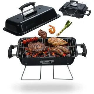 Relaxdays Tischgrill schwarz