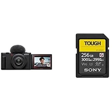 Sony ZV-1II Vlog-Kamera | Digitalkamera (Weitwinkel-Zoomobjektiv, verstellbares Display für Vlogging, 4K Video, multidirektionales Mikrofon) + 256GB Speicherkarte