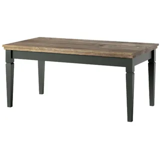 Couchtisch Landhaus rechteckig EPSOM-83 in grün mit Lefkas Eiche Nb., B/H/T: ca. 110/50/60 cm - Braun