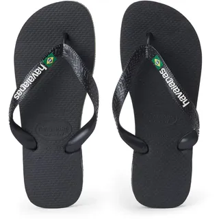 HAVAIANAS Brasil Logo (Mini Me) Zehentrenner, Schwarz, 31/32 EU