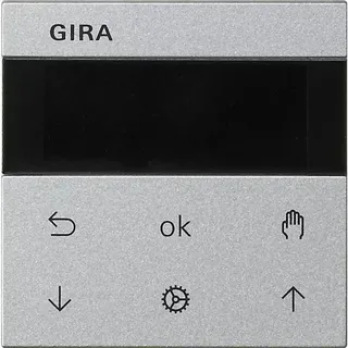Gira Gira, Zeitschaltuhr + Smart Plug, Bedienaufsatz alu 536626 S3000 Jalousie- Schaltuhr Display (536626)