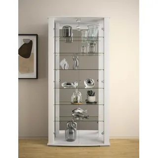 fif Möbel Standvitrine Stella 86 x 38,2 x 178 cm Weiß