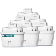 Philips Water Wasserfilter-Kartusche SOFTENING+, 6er-Pack, Brita-kompatibel, BIS ZU 50% WASSERHÄRTE REDUZIERUNG