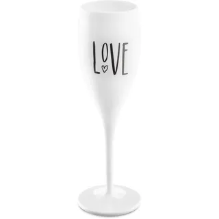 Koziol Glas mit Spruch CHEERS No. 1, bruchsicheres und stoßfestes Sektglas, aus thermoplastischem Material, isoliert 4x besser als Glas, 100 ml, 1 Stück
