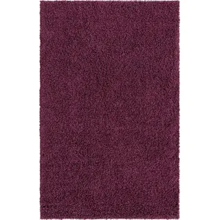 Myflair Möbel & Accessoires Hochflor-Teppich »Shaggy Shag«, rechteckig, 38 mm Höhe, gewebt, Uni Farben, ideal im Wohnzimmer & Schlafzimmer, lila