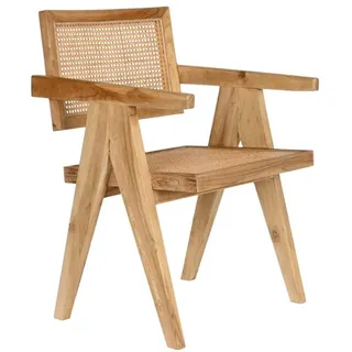 DKD Home Decor esszimmerstuhl, Rattan Teak, Estándar