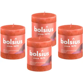 Bolsius - Rustikal Licht - Orange - 8cm - 4 Stück
