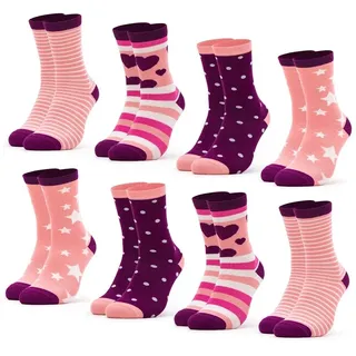 Occulto Kinder Baumwollsocken 8 St pink