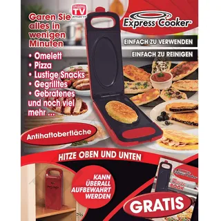Industex Kontaktgrill Express Cooker 800 W rot