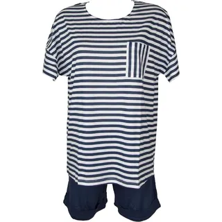 Pyjamas Frau Kurzarm Baumwolle und Modal RAGNO Artikel D239NC, Taglia 44, Cotone 50%,Modal 50%
