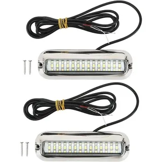 Waterdichte LED-Verlichtung für Boote mit 42 LEDs, Unterwasserlicht für Boote und Yachten, weiß - Weiß
